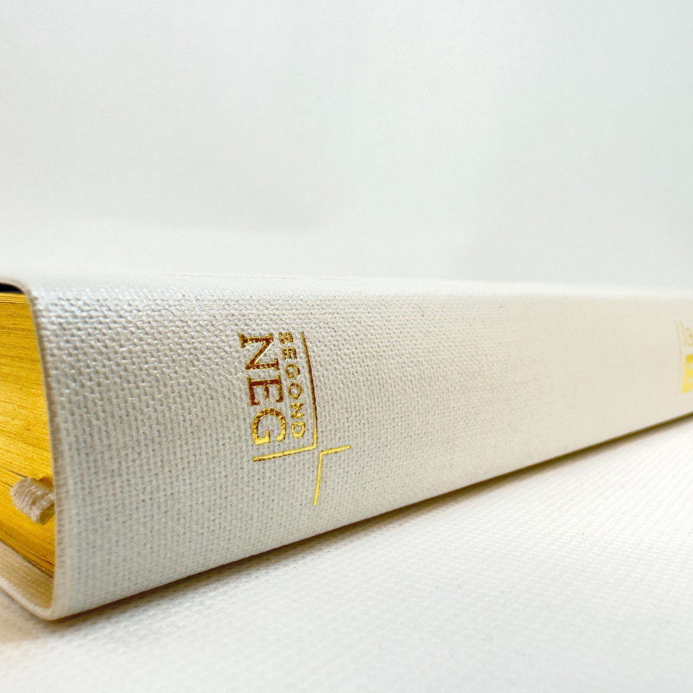 Bible Segond NEG compacte - couverture souple, toile blanche nacrée, tranches or