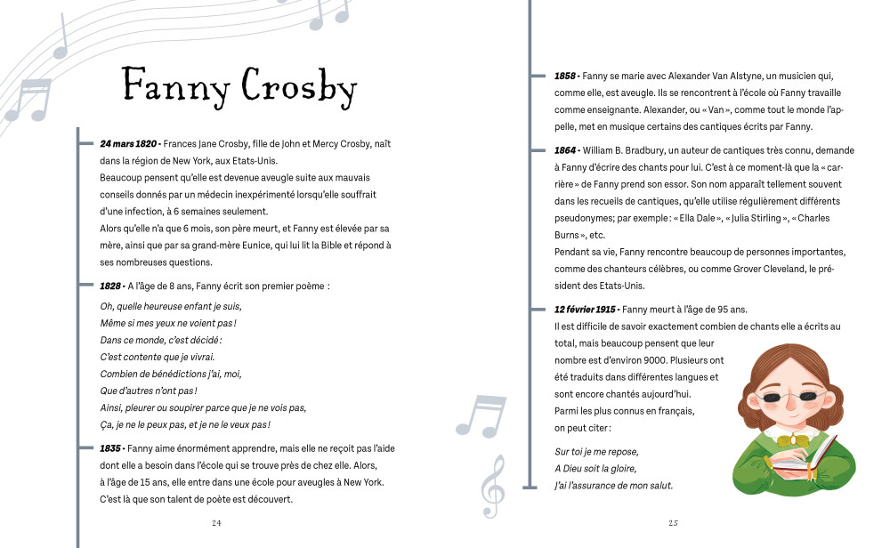 Fanny Crosby - La jeune aveugle aux milliers de chants [coll. Tu peux faire de grandes choses...