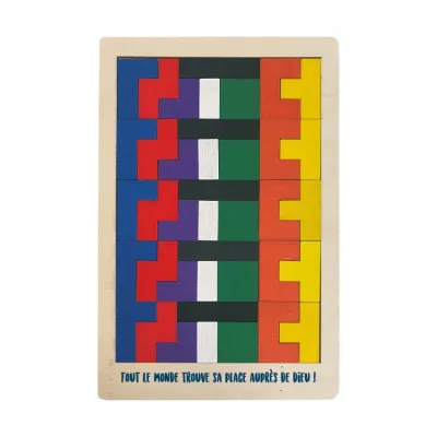 Puzzle Tetris - "Tout le monde trouve sa place auprès de Dieu !"