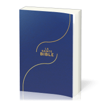 Bible Segond 1910, gros caractères, souple, vinyle bleu - 2 rubans marque-pages