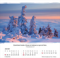 Vivre, avec méditations - Calendrier cartes postales, de table