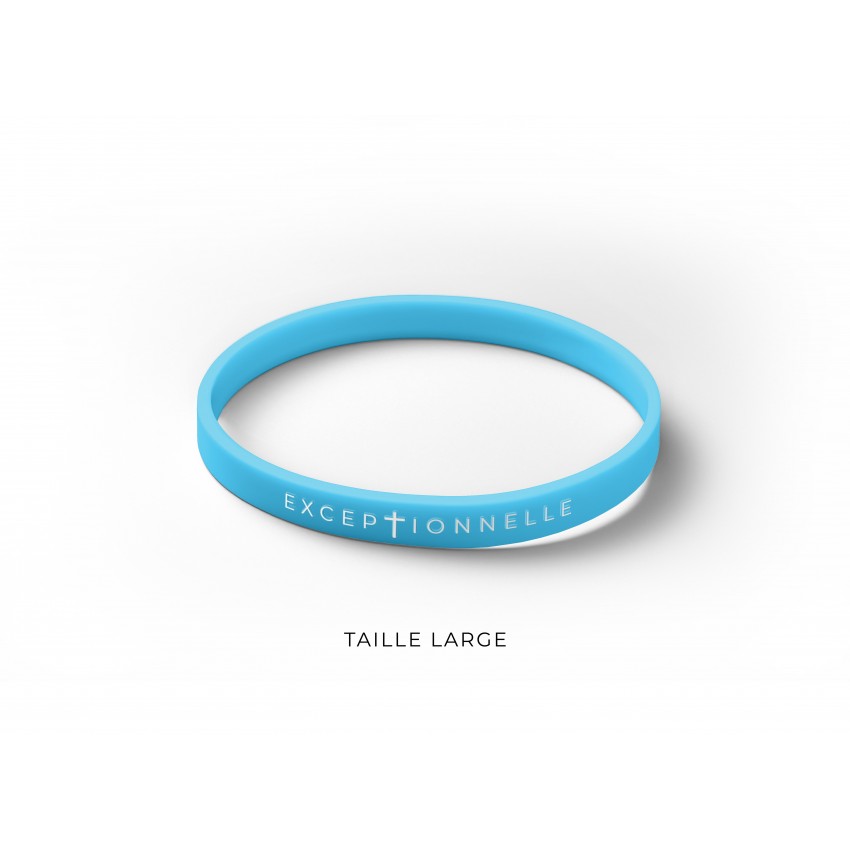 Bracelet "Exceptionnelle" bleu ciel - Taille L