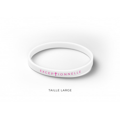 Bracelet "Exceptionnelle" blanc - Taille L