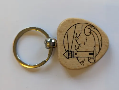 Porte-clé en bois "Phare" - Forme cœur
