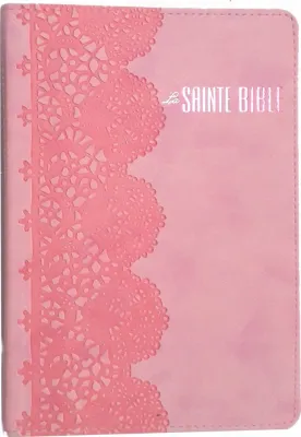 Bible Segond 1880, compacte, rose dentelle [nouveau motif] - couverture souple, vivella