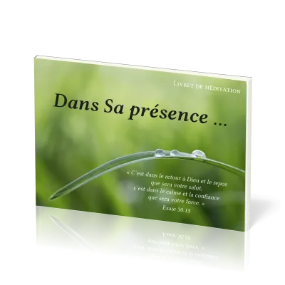 Dans Sa présence… - livret de méditation + audios en CD et téléchargement