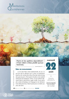Méditations quotidiennes - calendrier éphéméride, bloc et plaque