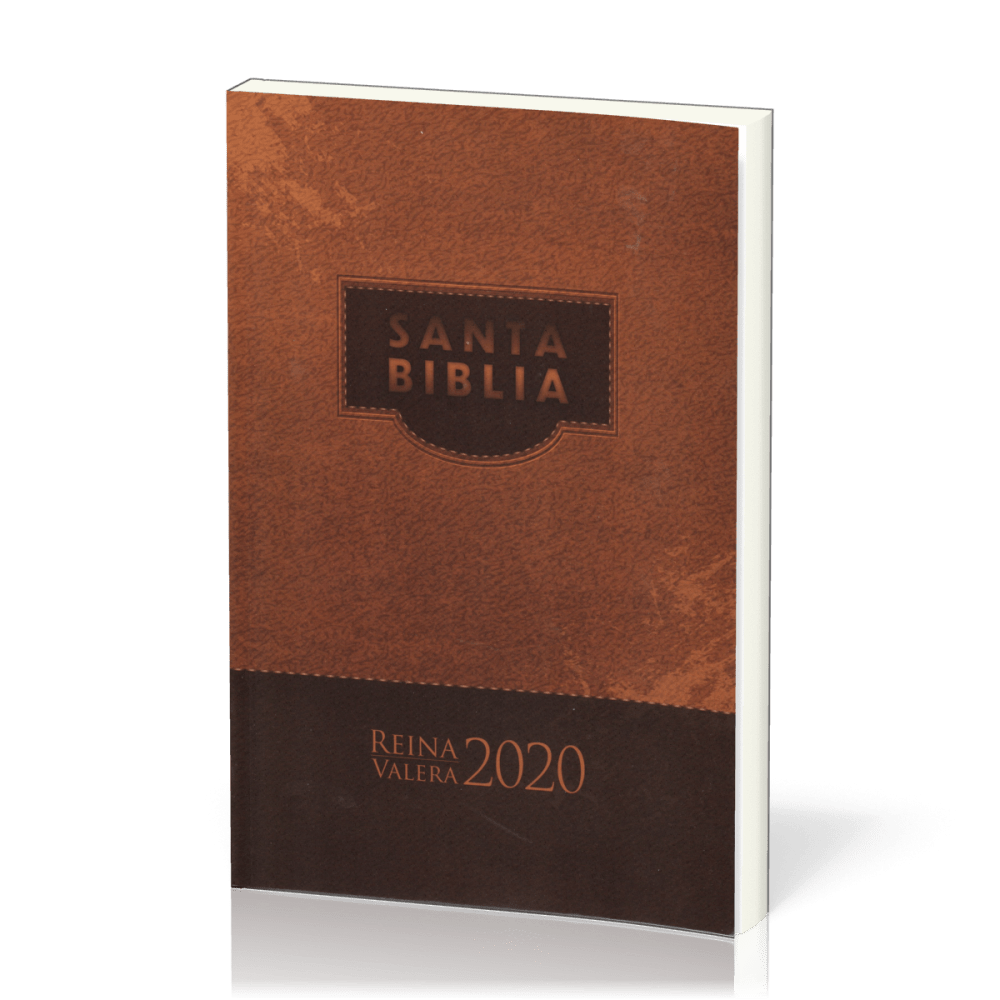 Espagnol, Bible RVR2020, brochée, marron - rústica marrón misionera 070