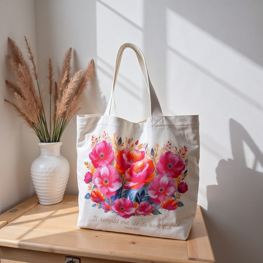 Tote bag "Il rempli ma vie de bonheur"