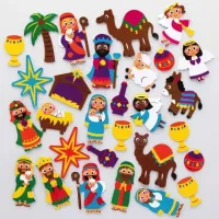 Pack de 200 autocollants en mousse Nativité