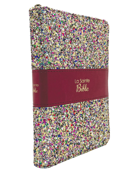 Bible Segond 1910, compacte, multicolore - couverture souple, fermeture éclair, tranche or