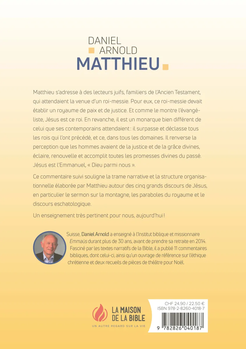 Matthieu - L'Evangile royal - Commentaire biblique