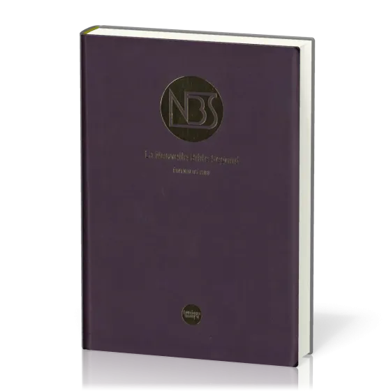 Bible d'étude NBS - grand format, similicuir prune, étui souple