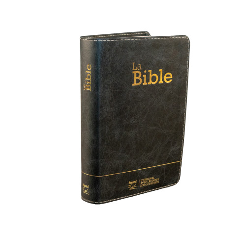 Bible Segond 21 compacte (Premium Style) - couverture souple, cuir anthracite, avec tranches dorées
