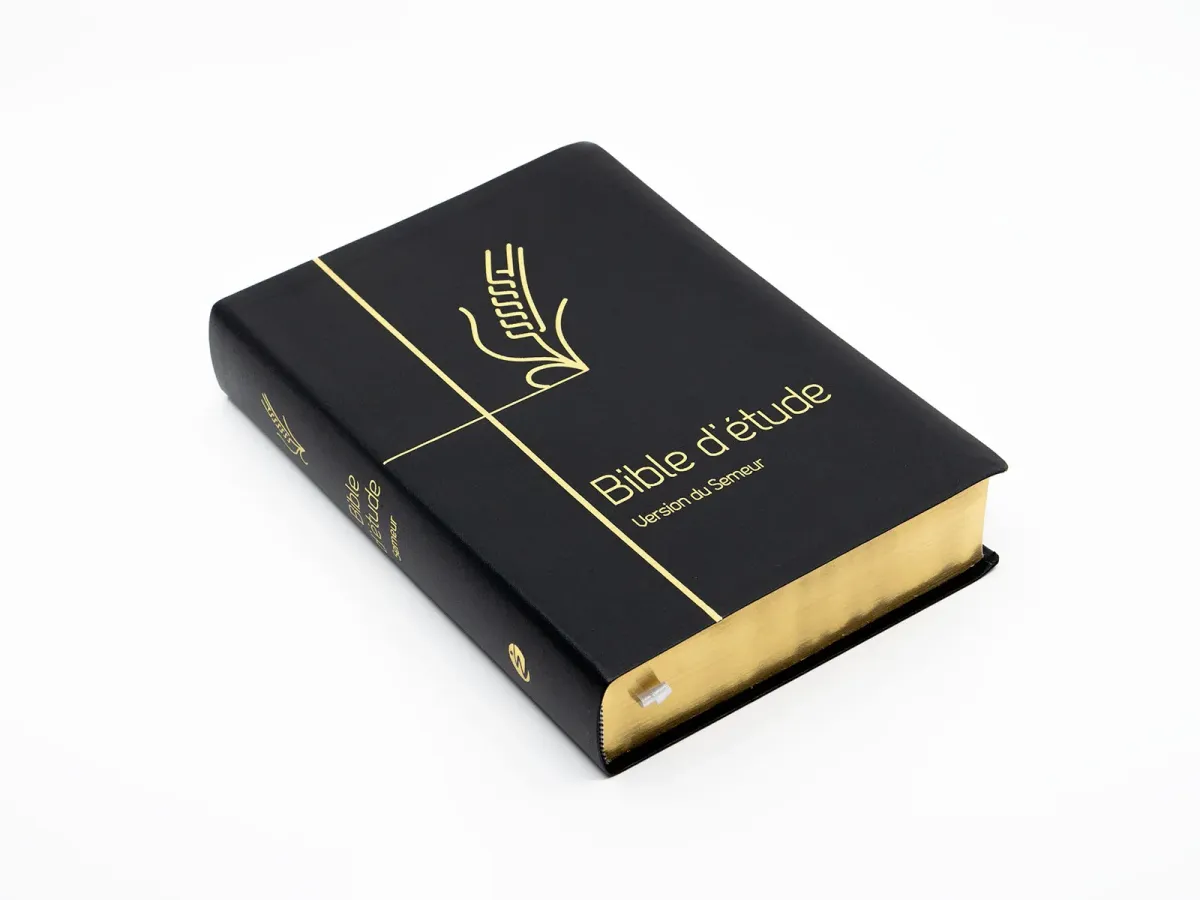 Bible d'étude Semeur 2015 - couverture souple noire, tranche dorée