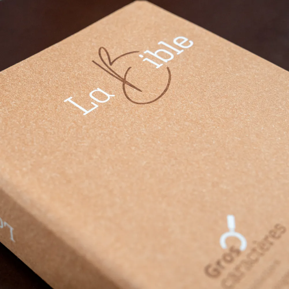 Bible Segond 21, gros caractères - couverture semi-rigide, papier brun chiné en fibres naturelles