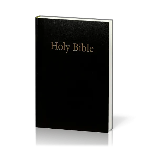 Anglais, Bible KJV, moyen modèle, rigide, noire