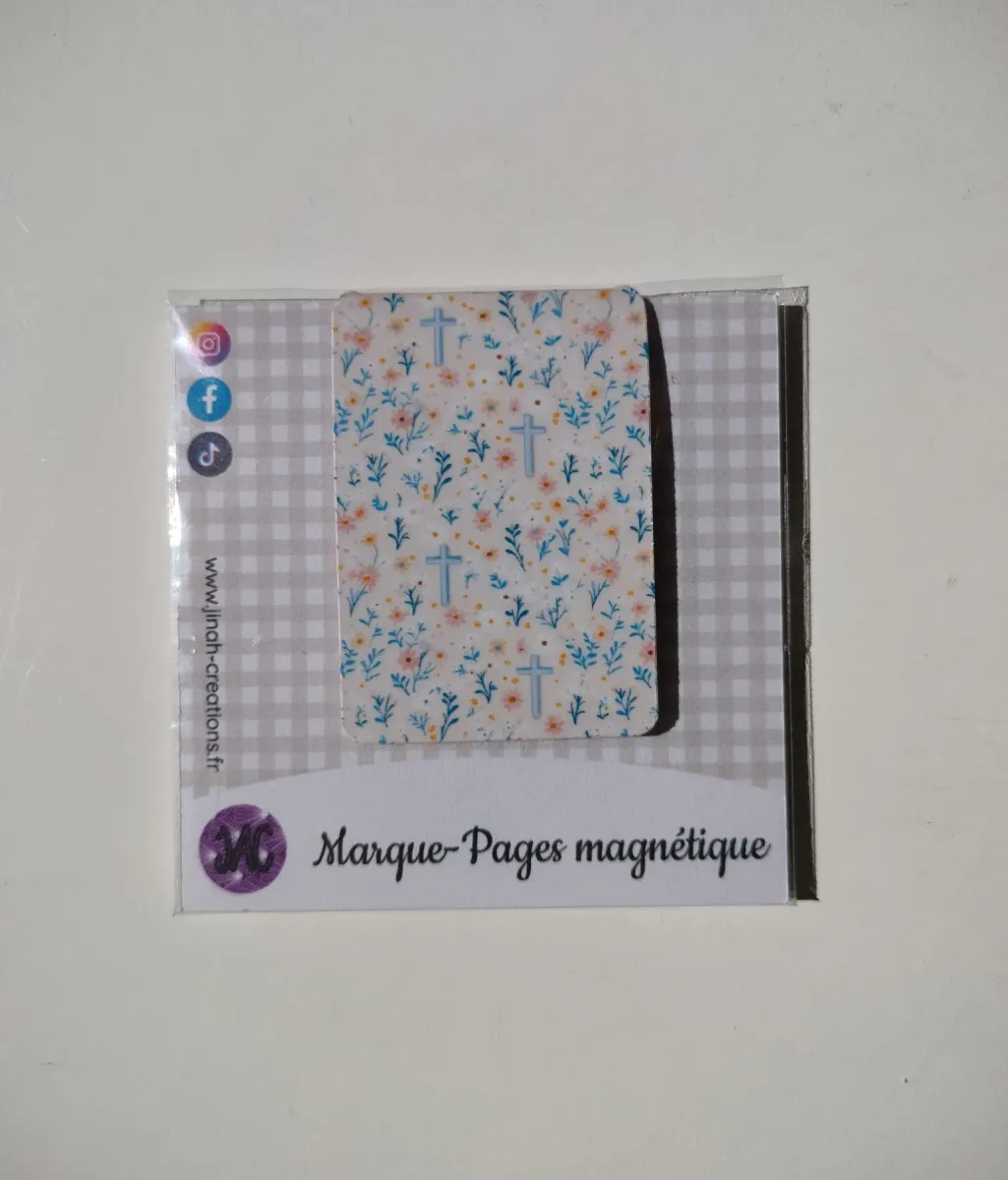 Marque-Page Magnétique "L'Eternel a fait pour nous de grandes choses" - Croix Orange