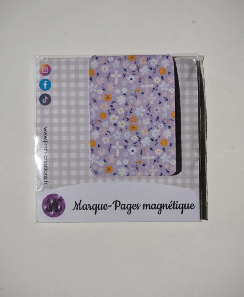 Marque-Page Magnétique "Tous les plus beaux cadeaux viennent de Dieu." - Croix Violette