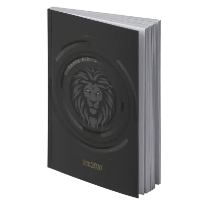 Espagnol, Bible Reina Valera 2020, gros caractères, lion, noire