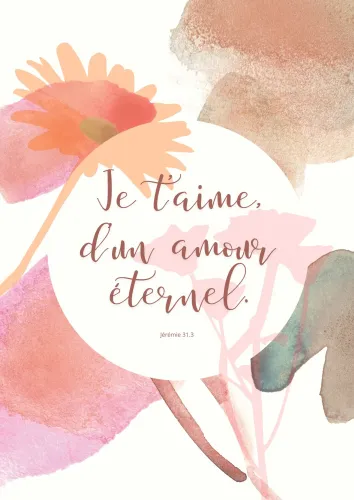 Affiche "Amour éternel" - Jérémie 31.3 Format A4