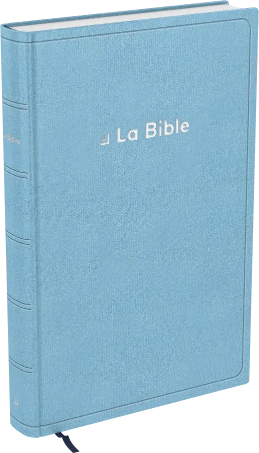 Bible Darby révisée grand format, souple bleu clair