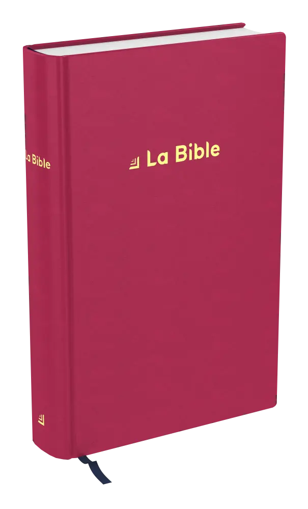 Bible Darby révisée format compact, rigide velours rouge framboise