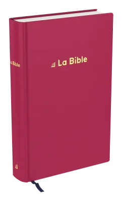 Bible Darby révisée format compact, rigide velours rouge framboise