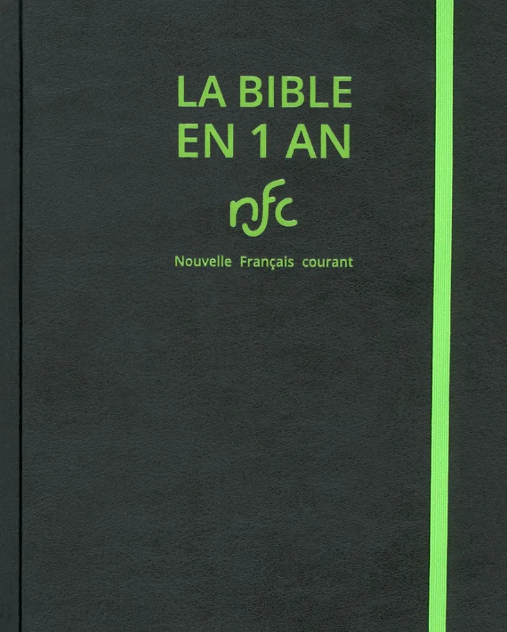 Bible Nouvelle Français courant, Bible en un an - rigide simili cuir noir - sans deutérocanoniques