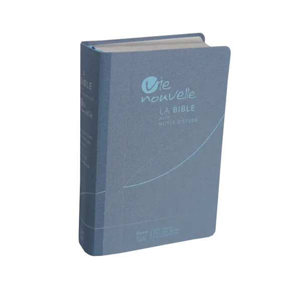 Bible d'étude Vie nouvelle, Segond 21 - couverture souple, toile bleue, tranches argentées