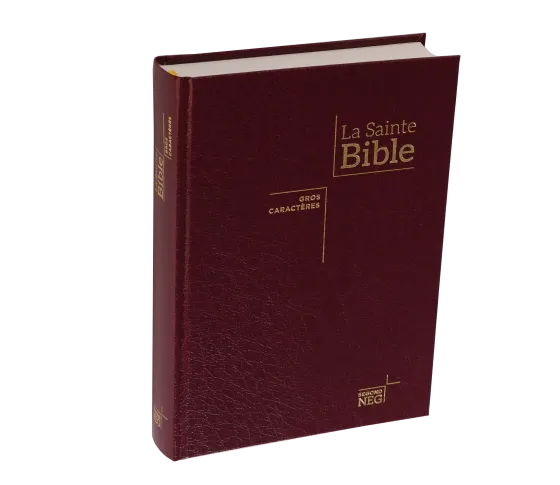Bible Segond NEG, gros caractères, bordeaux - Couverture rigide, Skyvertex bordeaux