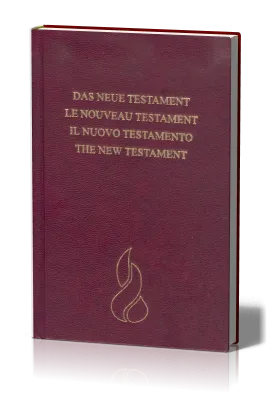 Nouveau testament quadrilingue NEG, allemand/français/italien/anglais - couverture rigide, rouge