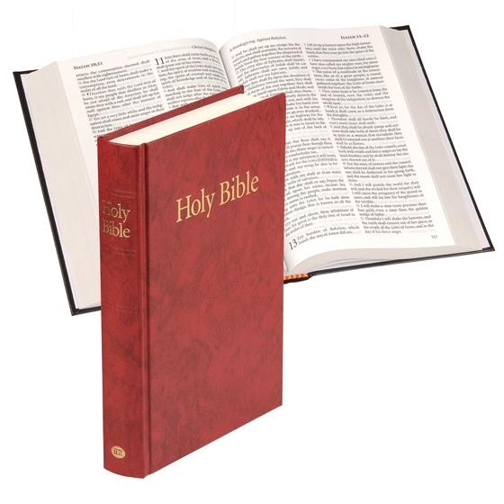 Anglais, Bible King James Version, rigide, rouge