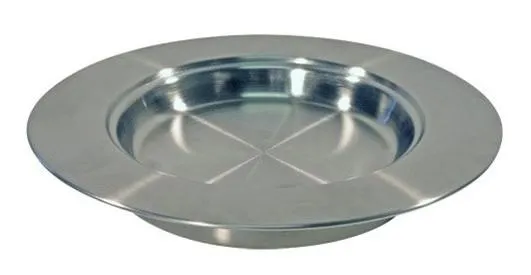 Assiette à pain en acier inoxydable brossé - [article de Sainte-Cène]