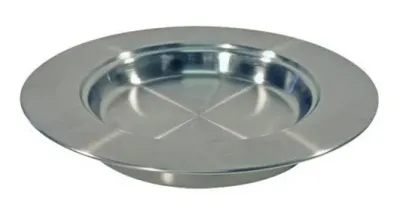 Assiette à pain en acier inoxydable brossé - [article de Sainte-Cène]