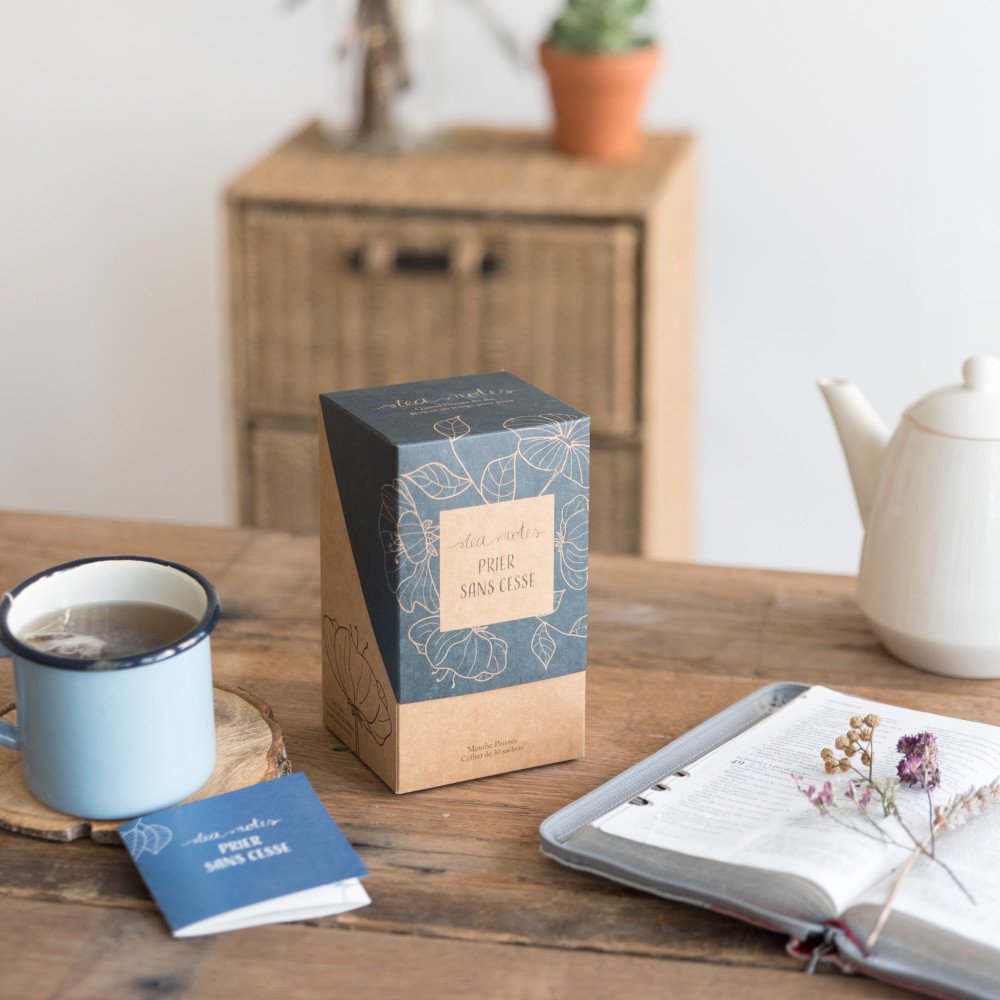 Coffret 30 jours - Thé noir Menthe poivrée - Priez sans cesse