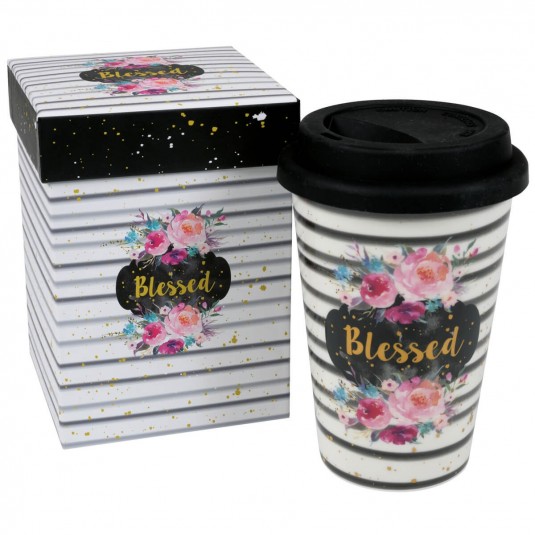 Tasse gobelet avec couvercle Blessed - Tasse gobelet avec couvercle Blessed