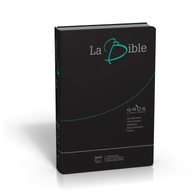 Bible Segond 21, gros caractères - couverture souple, fibrocuir noir