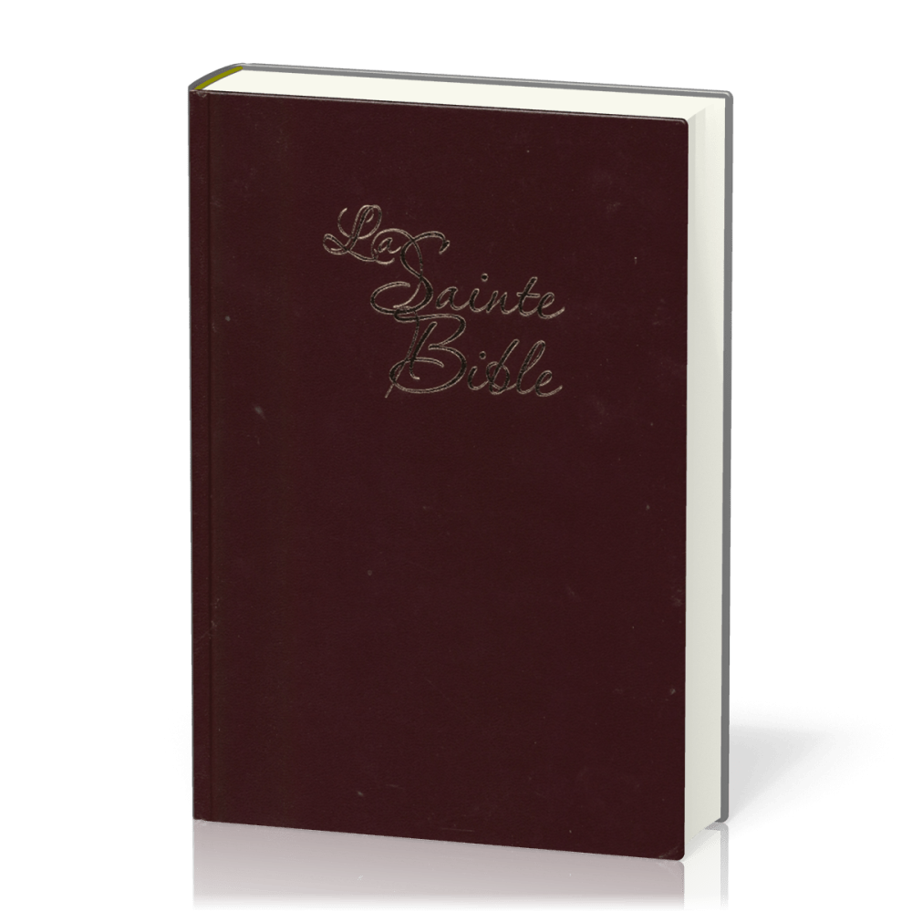 Bible Segond 1910, couverture rigide grenat, gros caractères
